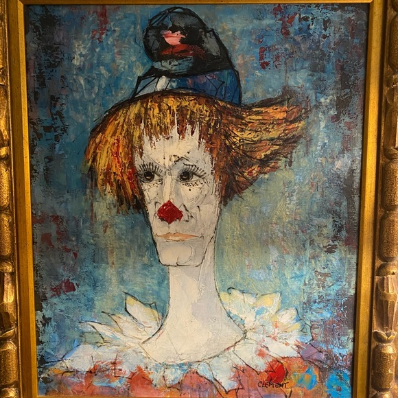 GORGEOUS SAD CLOWN OIL PAINTINGS! Message for more information ๐จ๐จ๐จ - Picture 2 of 13